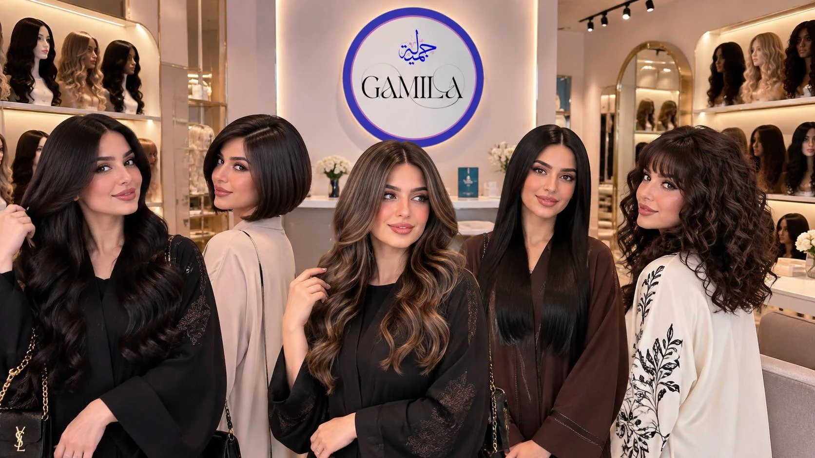 عرض تشكيلة باروكات جميلة Gamila: مستقيم، مموج، كيرلي، بوب، وطبقات